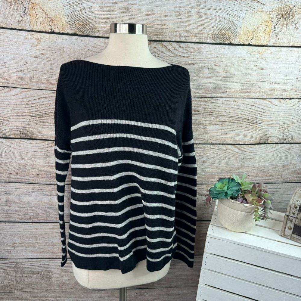 Michael Stars Black and White Striped Sweater